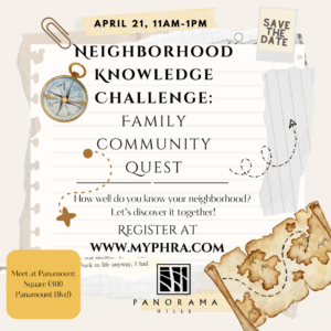 Neighborhood Knowledge Challenge: Family Community Quest on April 21